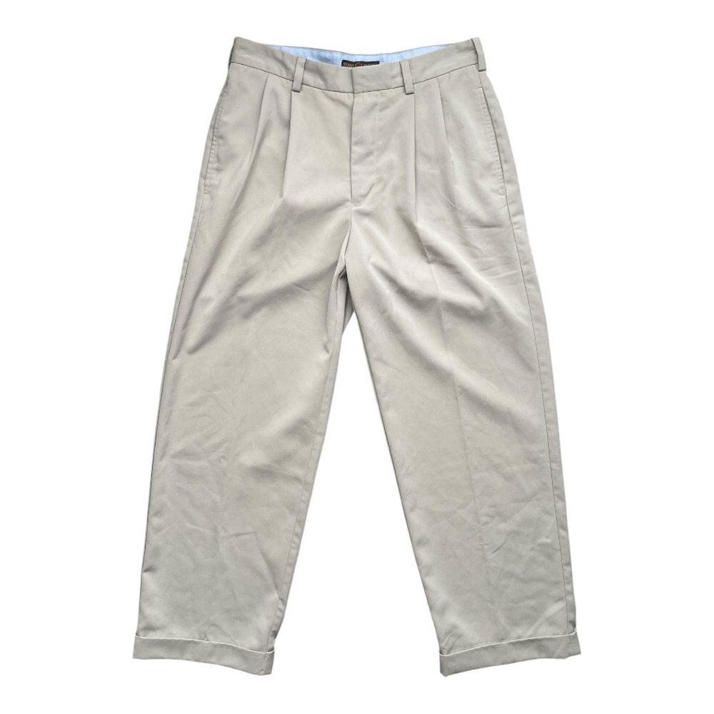 Tommy Hilfiger Pleated Pants, Khaki, Size 31 x 30